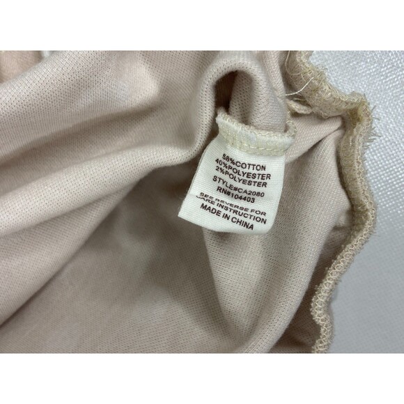 By The River Women Large Polka Dot Sweatshirt Cropped Faded Pink Casual NWT - Picture 7 of 9